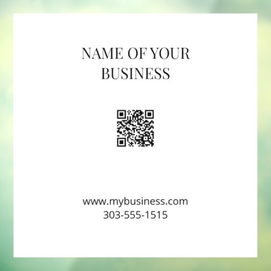 Autocollant Pour Fenêtre Code QR Clôture de fenêtre opaque (Feuille 3)