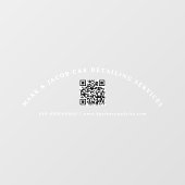 Autocollant Pour Fenêtre Code QR Code Minimal Texte Personnalisé Affaires V (Feuille)