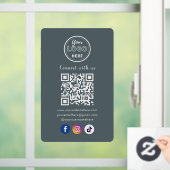 Autocollant Pour Fenêtre Code QR Connectez-vous avec nous Médias sociaux br (Maison)