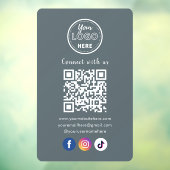 Autocollant Pour Fenêtre Code QR Connectez-vous avec nous Médias sociaux br (Feuille 3)