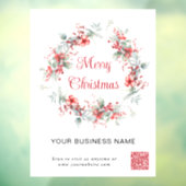 Autocollant Pour Fenêtre Code QR d'affaires élégant Joyeux Noël (Feuille 3)