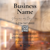 Autocollant Pour Fenêtre Code QR de la vitrine de votre entreprise Coordonn (Feuille 2)