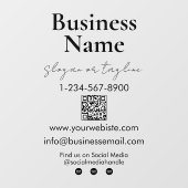 Autocollant Pour Fenêtre Code QR de la vitrine de votre entreprise Coordonn (Feuille)