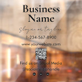 Autocollant Pour Fenêtre Code QR de la vitrine de votre entreprise Réseaux  (Feuille 2)
