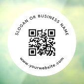 Autocollant Pour Fenêtre Code QR de l'entreprise de nom de slogan professio (Feuille 3)
