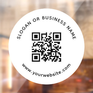 Autocollant Pour Fenêtre Code QR de l'entreprise de nom de slogan professio
