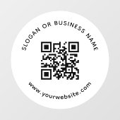 Autocollant Pour Fenêtre Code QR de l'entreprise de slogan Professionnel No (Feuille)