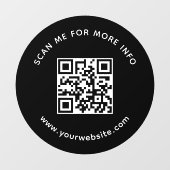 Autocollant Pour Fenêtre Code QR de l'entreprise professionnelle Scannez-mo (Feuille)