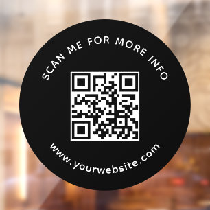 Autocollant Pour Fenêtre Code QR de l'entreprise professionnelle Scannez-mo
