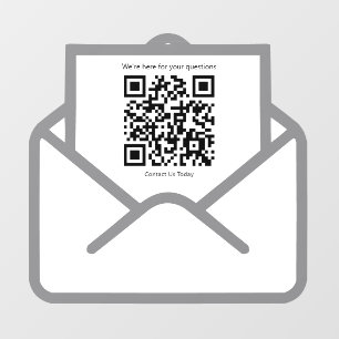 Autocollant Pour Fenêtre Code QR de l'enveloppe minimaliste du Fiançailles 