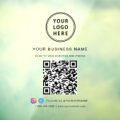 Autocollant Pour Fenêtre Code QR de logo d'entreprise (Feuille 3)