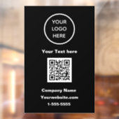 Autocollant Pour Fenêtre Code QR de logo d'entreprise noir moderne promotio (Feuille 2)