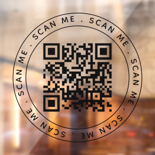 Autocollant Pour Fenêtre Code QR de logo d'entreprise professionnel minimal (Feuille 2)