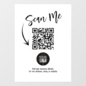 Autocollant Pour Fenêtre Code QR de logo d'entreprise simple  (Feuille)