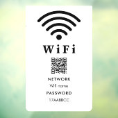 Autocollant Pour Fenêtre Code QR de mot de passe Wifi | Scanner pour se con (Feuille 3)