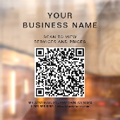 Autocollant Pour Fenêtre Code QR de numérisation d'entreprise pour se conne (Feuille 2)