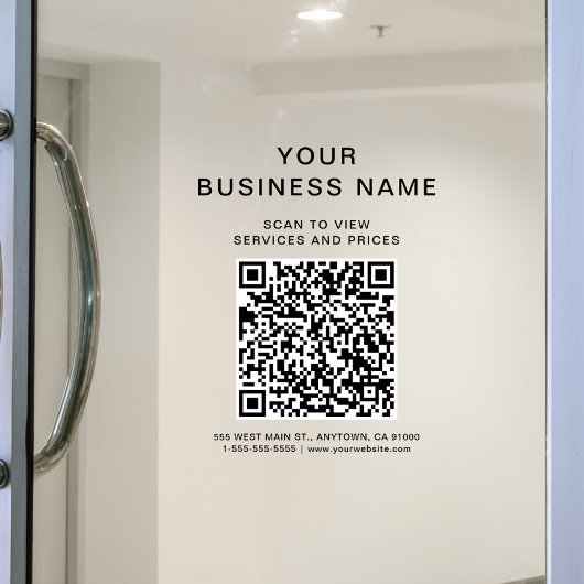 Autocollant Pour Fenêtre Code QR de numérisation d'entreprise pour se conne