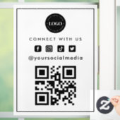 Autocollant Pour Fenêtre Code QR de numérisation des médias sociaux Ajouter (Maison)