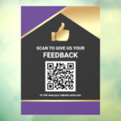 Autocollant Pour Fenêtre Code QR de Réclamation de Commentaires de Client d (Feuille 3)