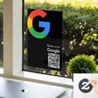 Autocollant Pour Fenêtre Code QR de révision Google moderne et tendance