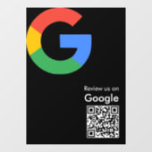 Autocollant Pour Fenêtre Code QR de révision Google moderne et tendance (Feuille)
