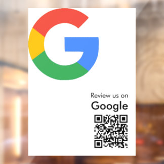 Autocollant Pour Fenêtre Code QR de révision Google moderne et tendance