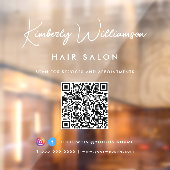 Autocollant Pour Fenêtre Code QR de signature de nom d'entreprise chic (Feuille 2)