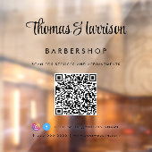 Autocollant Pour Fenêtre Code QR de signature stylée pour le nom de l'entre (Feuille 2)