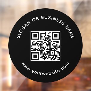 Autocollant Pour Fenêtre Code QR de slogan d'entreprise professionnelle Nom