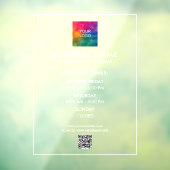 Autocollant Pour Fenêtre Code QR de téléphone de logo d'entreprise à heures (Feuille 3)