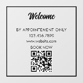 Autocollant Pour Fenêtre Code QR de vitrine personnalisé Heures d'ouverture (Feuille)