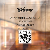 Autocollant Pour Fenêtre Code QR de vitrine personnalisé Heures d'ouverture (Feuille 2)