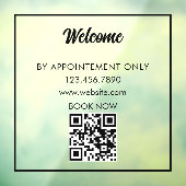 Autocollant Pour Fenêtre Code QR de vitrine personnalisé Heures d'ouverture (Feuille 3)