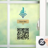 Autocollant Pour Fenêtre Code QR de Wi-Fi gratuit simple (Maison)