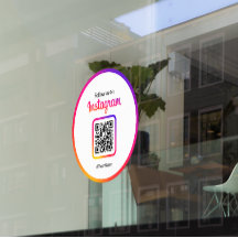 Code QR dégradé Follow Us On Instagram 12"
