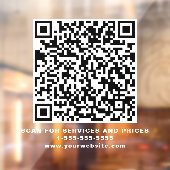 Autocollant Pour Fenêtre Code QR d'entreprise blanc (Feuille 2)