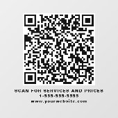 Autocollant Pour Fenêtre Code QR d'entreprise moderne (Feuille)