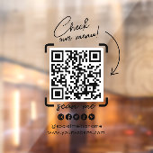Autocollant Pour Fenêtre Code QR d'entreprise transparent personnalisé Médi (Feuille 2)