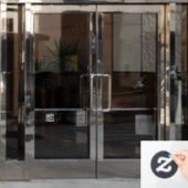 Autocollant Pour Fenêtre Code QR des heures d'ouverture de l'entreprise élé (Porte de bureau)