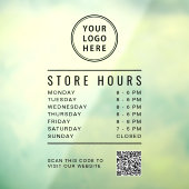 Autocollant Pour Fenêtre Code QR des heures d'ouverture de magasin Logo d'e (Feuille 3)