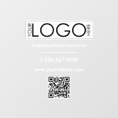 Autocollant Pour Fenêtre Code QR des informations de contact de la vitrine (Feuille)
