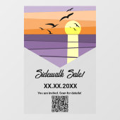 Autocollant Pour Fenêtre Code QR d'événement stylisé du coucher de soleil s (Feuille)