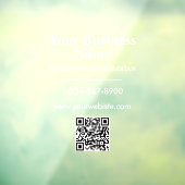 Autocollant Pour Fenêtre Code QR d'information de contact de la devanture d (Feuille 3)