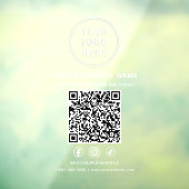Autocollant Pour Fenêtre Code QR du logo de l'entreprise avec lettrage blan (Feuille 3)