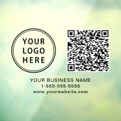 Autocollant Pour Fenêtre Code QR du logo de l'entreprise Horizontal (Feuille 3)