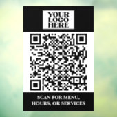 Autocollant Pour Fenêtre Code QR du logo d'entreprise noir (Feuille 3)