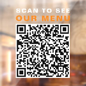 Autocollant Pour Fenêtre Code QR du menu du café-restaurant (Feuille 2)