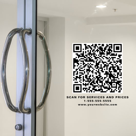 Autocollant Pour Fenêtre Code QR Entreprise Moderne