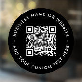 Autocollant Pour Fenêtre Code QR | Entreprise Moderne Élégante Noir