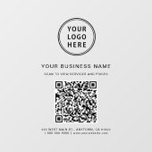 Autocollant Pour Fenêtre Code QR et logo d'entreprise (Feuille)
